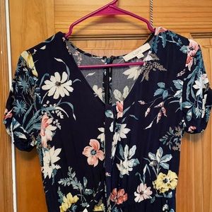 Loft floral jumpsuit